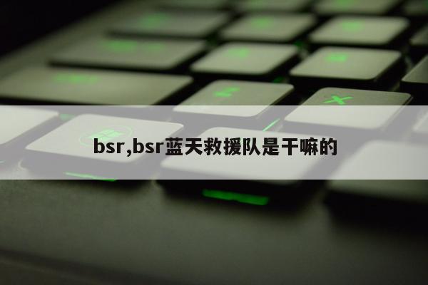 bsr,bsr蓝天救援队是干嘛的