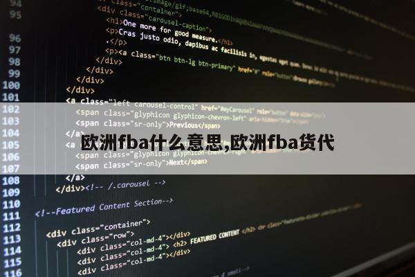 欧洲fba什么意思,欧洲fba货代