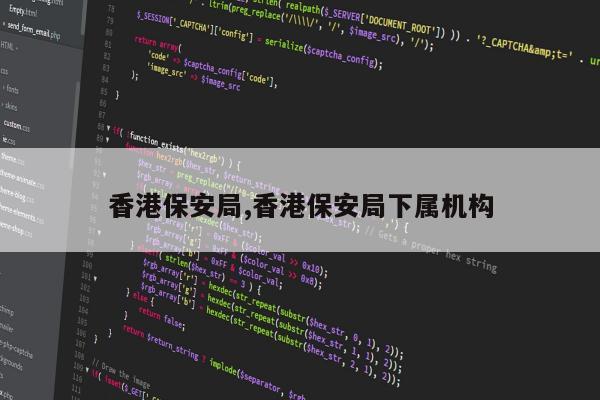 香港保安局,香港保安局下属机构