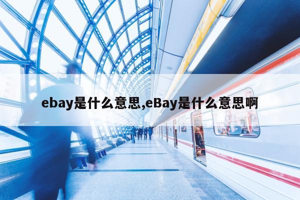 ebay是什么意思,eBay是什么意思啊