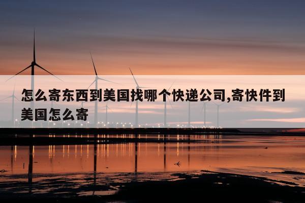 怎么寄东西到美国找哪个快递公司,寄快件到美国怎么寄
