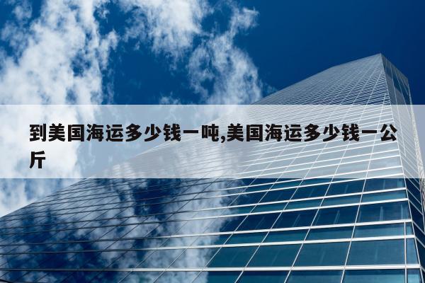 到美国海运多少钱一吨,美国海运多少钱一公斤