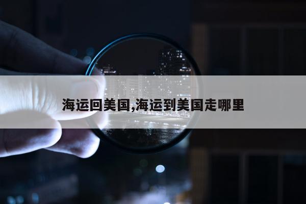 海运回美国,海运到美国走哪里