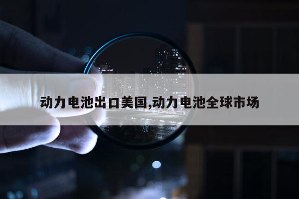 动力电池出口美国,动力电池全球市场