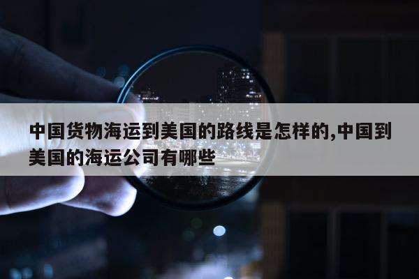 中国货物海运到美国的路线是怎样的,中国到美国的海运公司有哪些