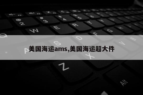 美国海运ams,美国海运超大件