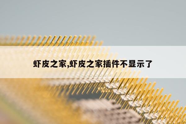 虾皮之家,虾皮之家插件不显示了
