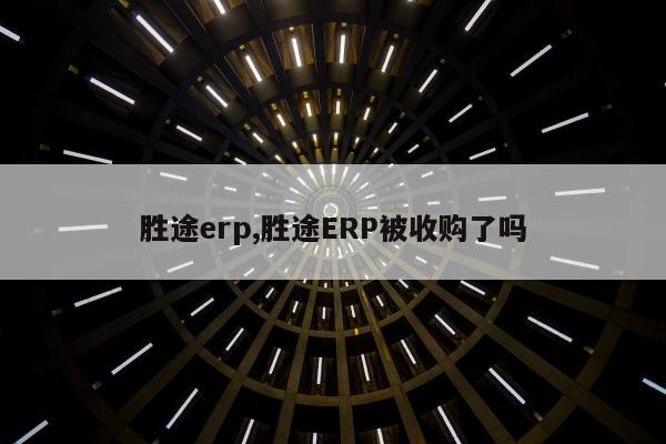 胜途erp,胜途ERP被收购了吗