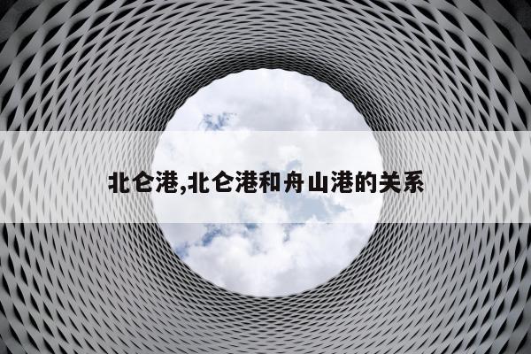 北仑港,北仑港和舟山港的关系