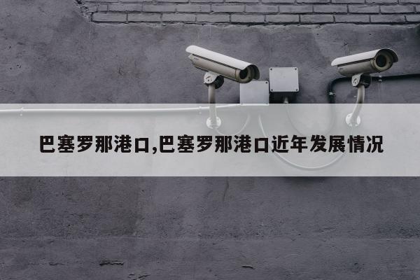 巴塞罗那港口,巴塞罗那港口近年发展情况