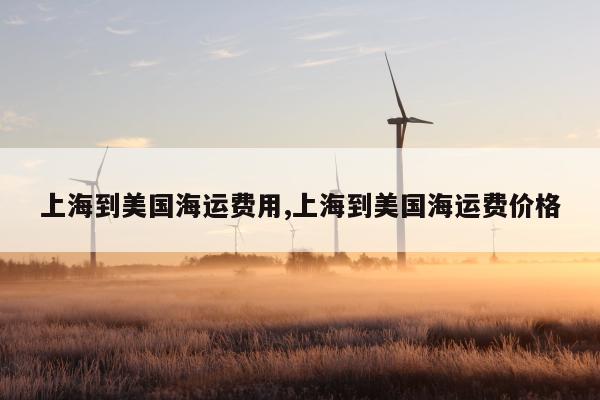 上海到美国海运费用,上海到美国海运费价格