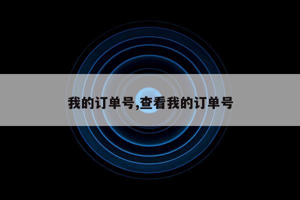 我的订单号,查看我的订单号