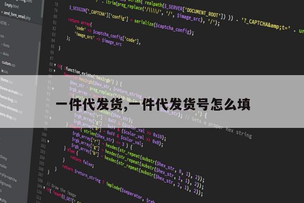 一件代发货,一件代发货号怎么填