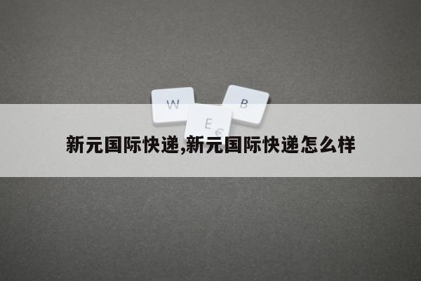 新元国际快递,新元国际快递怎么样