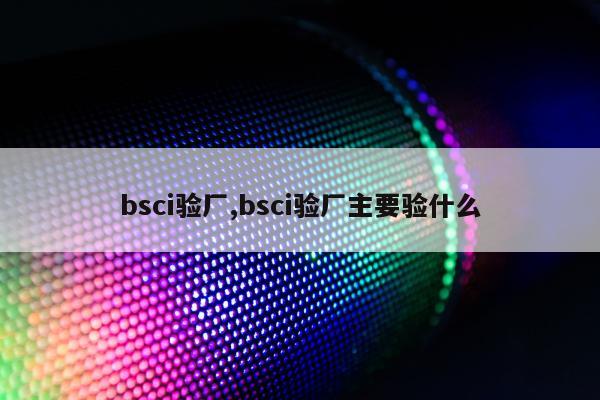 bsci验厂,bsci验厂主要验什么
