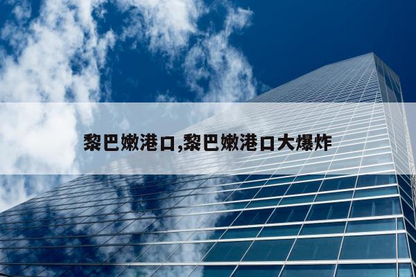 黎巴嫩港口,黎巴嫩港口大爆炸