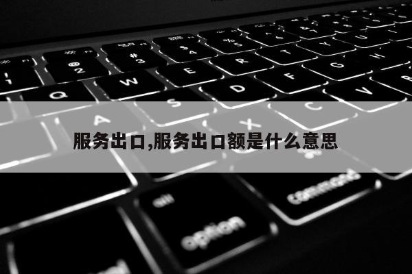 服务出口,服务出口额是什么意思