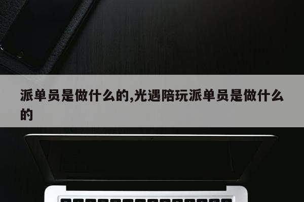 派单员是做什么的,光遇陪玩派单员是做什么的