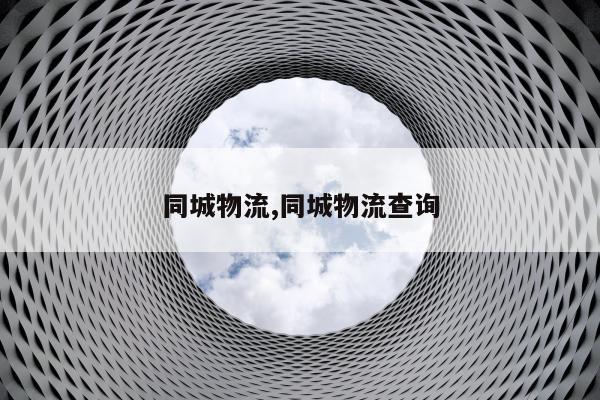 同城物流,同城物流查询