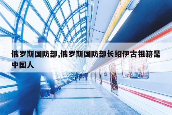 俄罗斯国防部,俄罗斯国防部长绍伊古祖籍是中国人