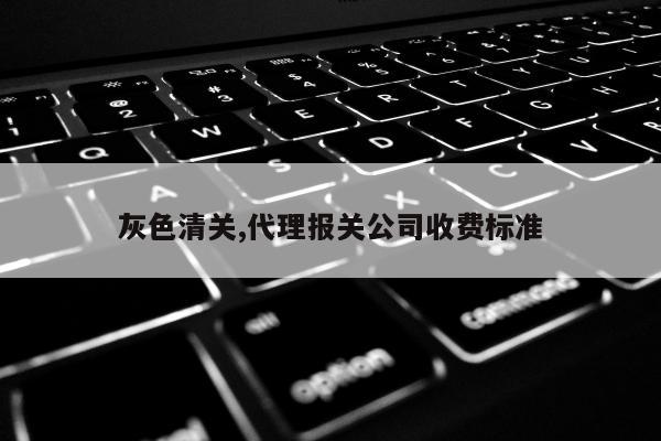 灰色清关,代理报关公司收费标准