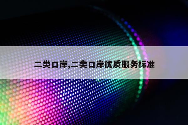 二类口岸,二类口岸优质服务标准